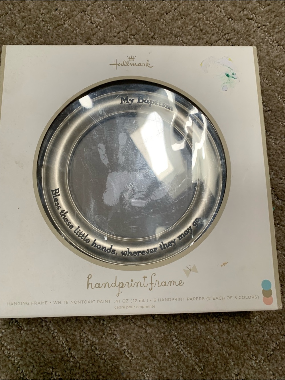 Hallmark Silver & White 'My Baptism' Handprint Frame